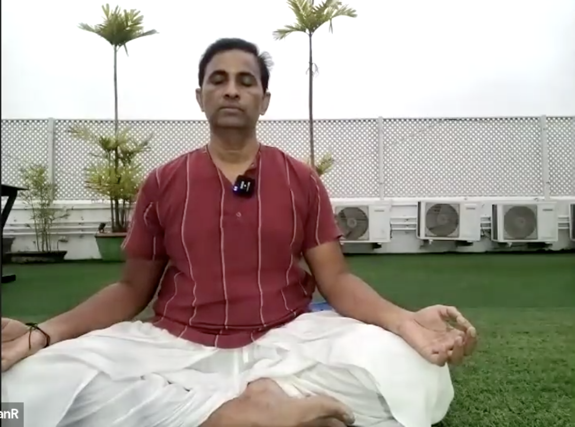 Saravanan Ramasamy in meditation